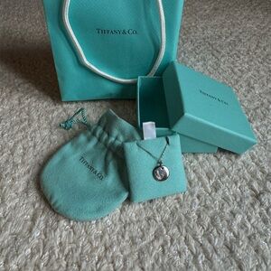Tiffany & Co. Silver Pendant Necklace with Blue Packaging